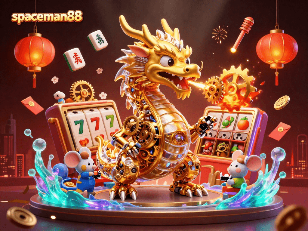 Experience the excitement of spaceman88 with dynamic slot elements and vibrant casino imagery.