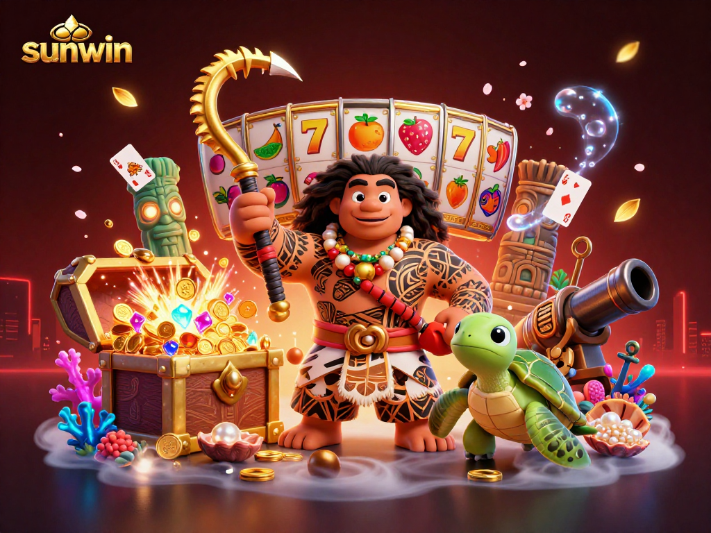 Engage with vibrant slot reels and lively characters in a sunwin casino adventure.