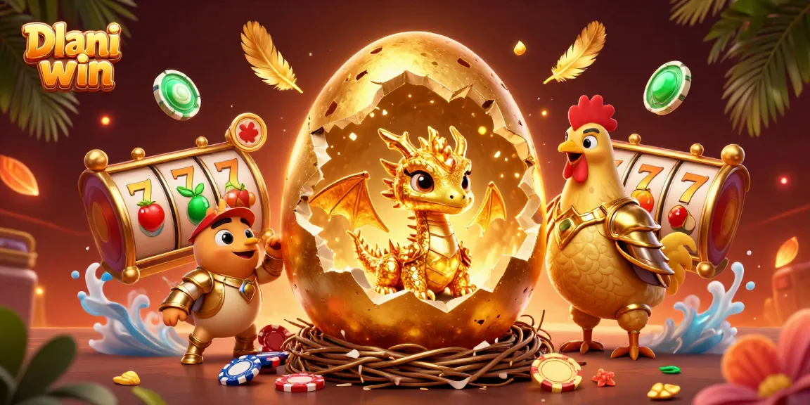Dhani win game scene displaying a golden dragon, poker chips, and vibrant slot game elements